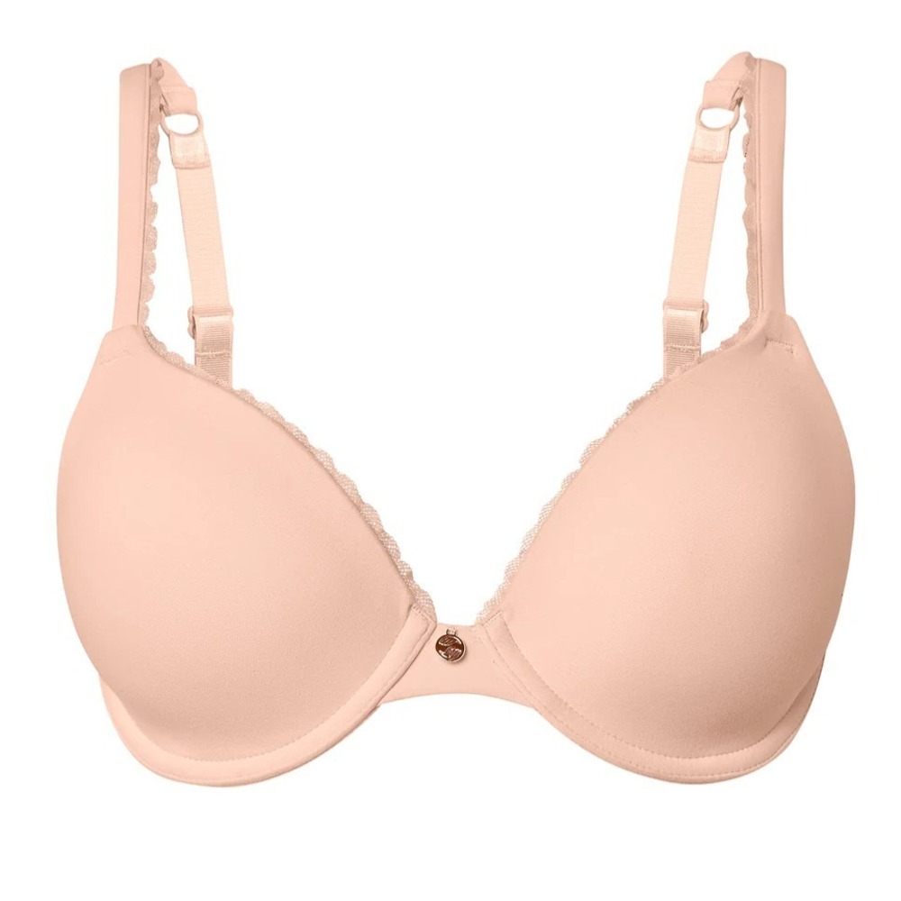 Pearl By Venus Perfect Coverage Bra 40D Womens Bare Bliss Nude Push Up Underwire